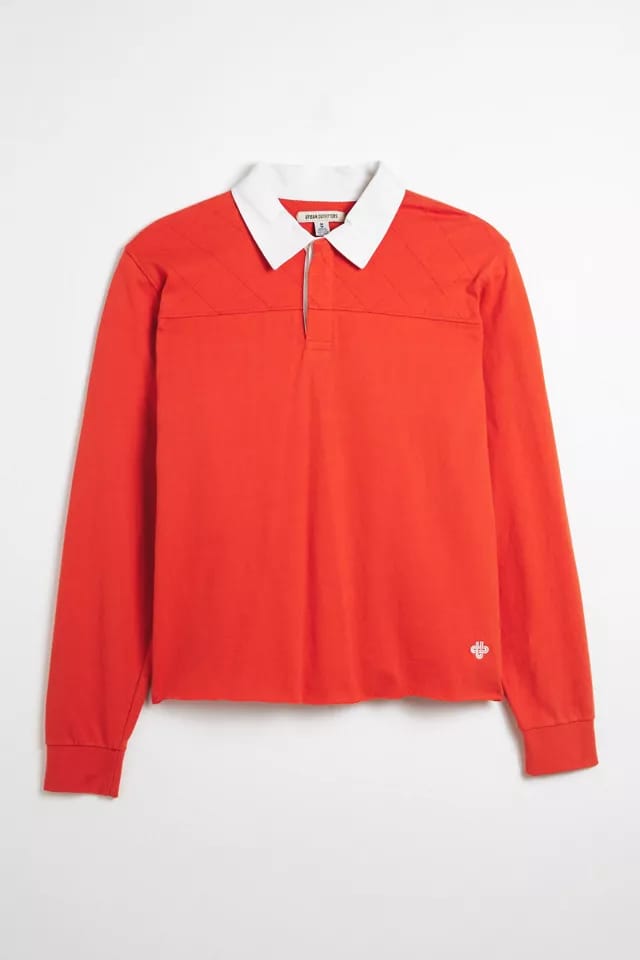 Richmond Quilted Cropped Rugby Shirt
