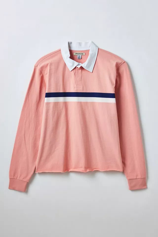 Richmond Stripe Cropped Rugby Shirt