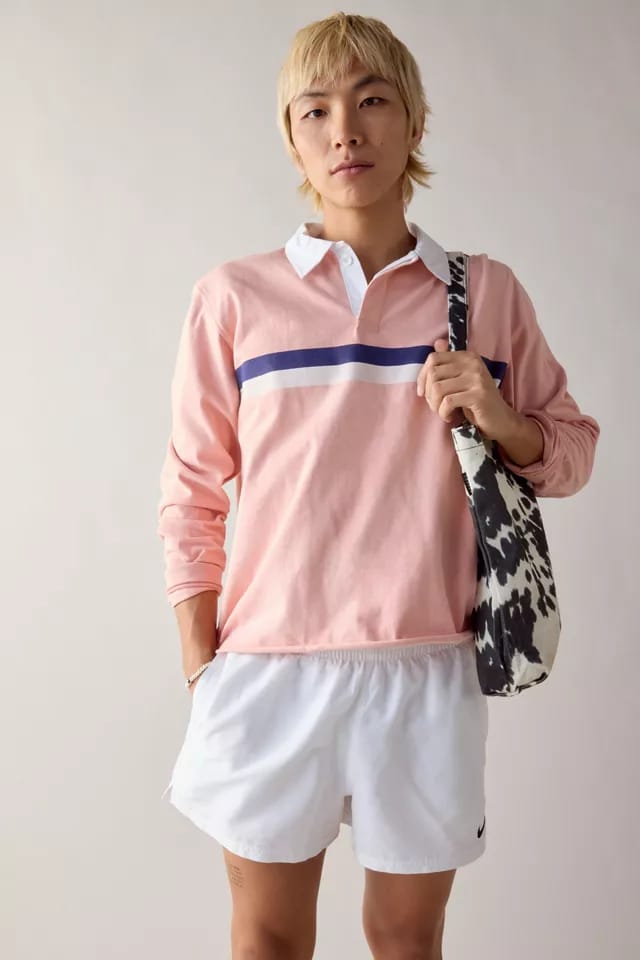 Richmond Stripe Cropped Rugby Shirt