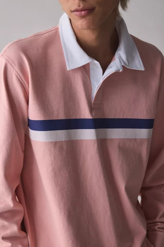 Richmond Stripe Cropped Rugby Shirt